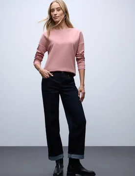 Shirt mit Ripp-Detail female Rosa - Street One - FashionsVida