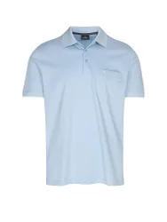 Poloshirt BUTTON azul claro M