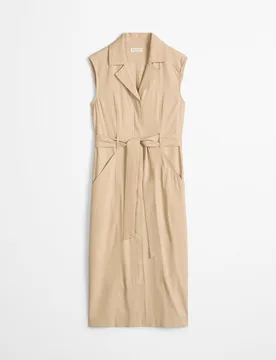 Vestido sin mangas regular de viscosa lino stretch - MARC O'POLO - FashionsVida
