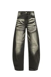 Jeans für Damen schwarz "Barrel ( wide Fit ) Zoe" von - Frauen - female