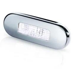 Oblong White Courtesy Light 12-24v 0.5w Silver One Size unisex