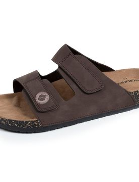 Mules sandales double bride Chocolat chocolat 46