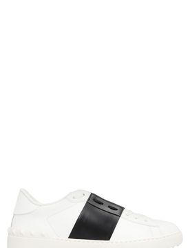 Low-Top Sneakers with Contrasting Leather Inserts