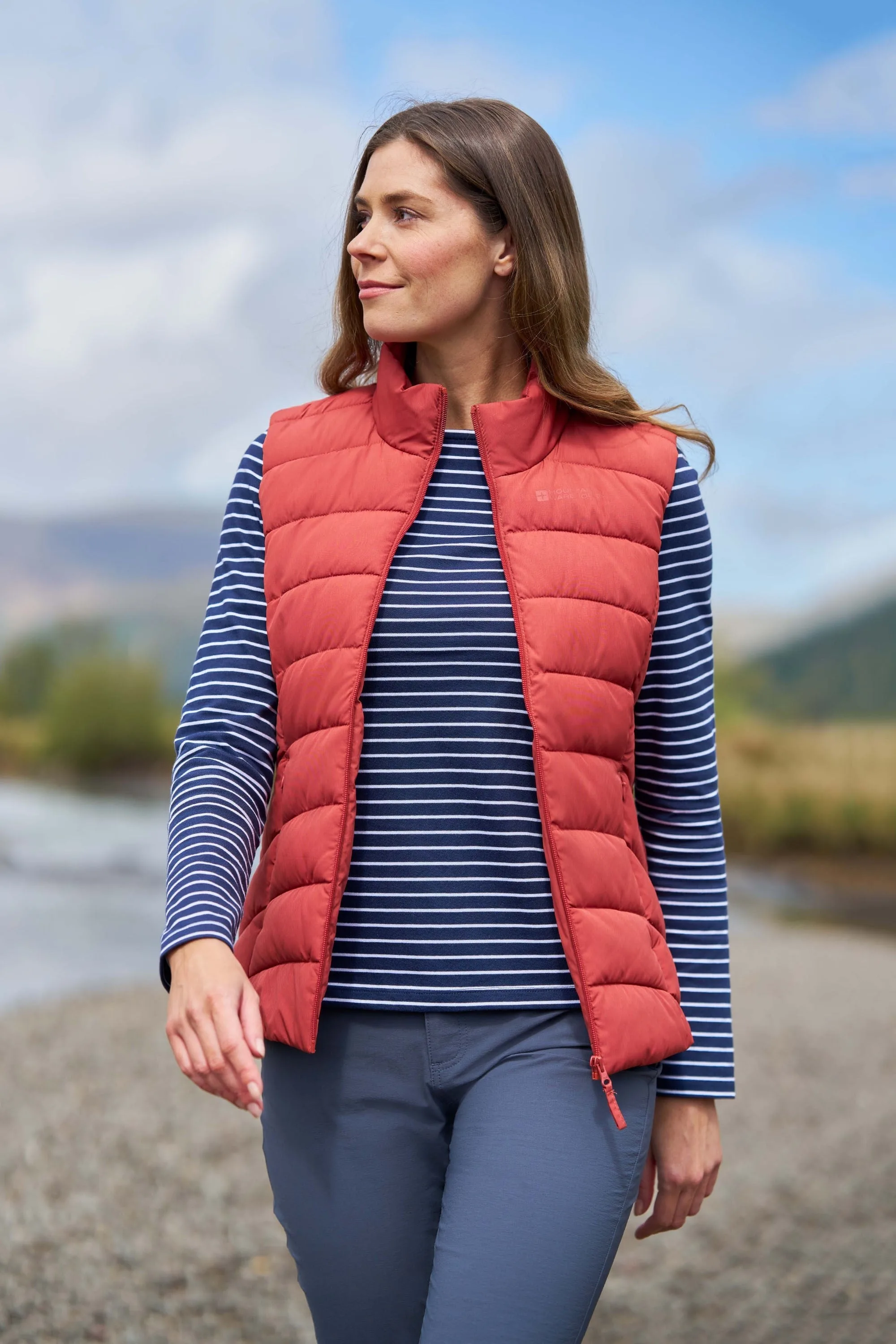 Opal Womens Padded Gilet - Orange - Orange - Size: 14 - Mountain Warehouse - FashionsVida