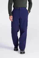 Mens Cargo Zip-Off Ecoflex Pants - Navy - Navy - Size: W34