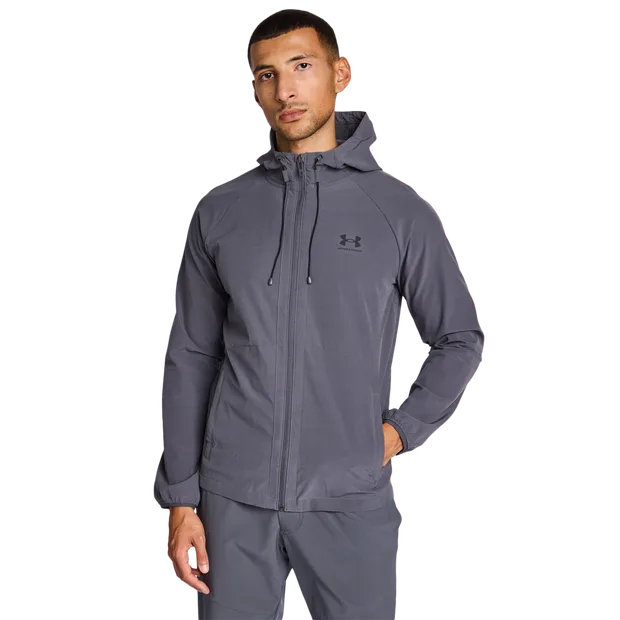 Vibe Woven Men Track Tops - Grey - Size - Grey - Size: Extra Large - Under armour - FashionsVida
