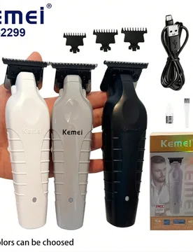 KM-2299 Cortadora de pelo con carga rápida USB Tipo-C, máquina profesional de barbería para recortar el cabello de los hombres, cortadora de pelo r - Shein - FashionsVida