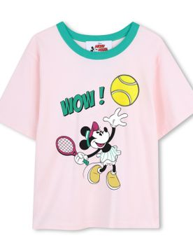 Para niña. W60743 Camiseta Disney (4Y= 102cm), Casual, Algodón, Manga corta, moda infantil