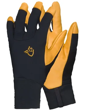 Norrona - Gants respirants en GORE-TEX - Lyngen Windstopper Leather Gloves Caviar Black en Nylon - Taille M - Noir - Norröna - FashionsVida