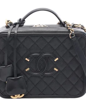 Large Caviar CC Filigree Vanity Case - Chanel - FashionsVida