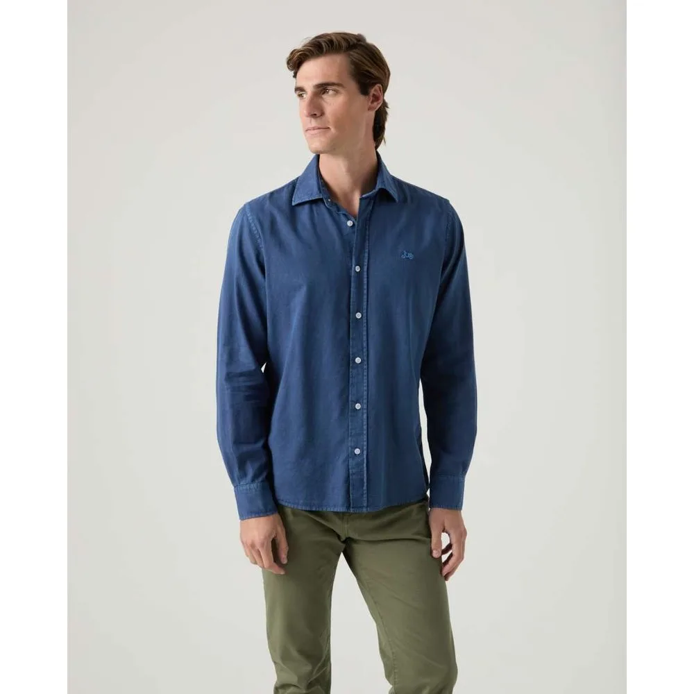 Camisa de algodón de hombre corte regular lisa - Scotta 1985 - FashionsVida