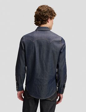 S Regular Western Shirt Dry Blue Größe XL male