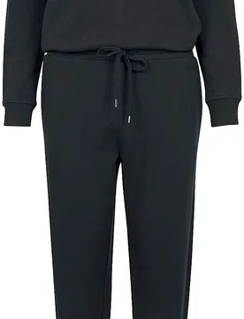 Jumpsuit - Ladies Long Sleeve Terry Jumpsuit - M - für Damen - Größe M - schwarz - Frauen - female - Urban classics - FashionsVida