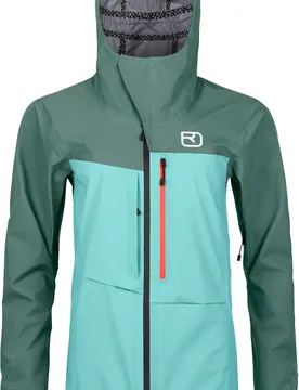 Veste de freeride - 3L Ravine Shell Jacket W Ice Waterfall en Laine - Taille XS - Bleu - Ortovox - FashionsVida