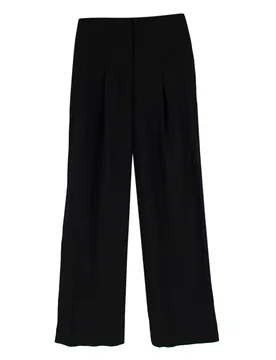 Black Faye High Waisted Wool Trousers - FFORME - FashionsVida