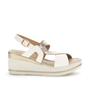 Sandali burro champagne con zeppa MK3313258 39