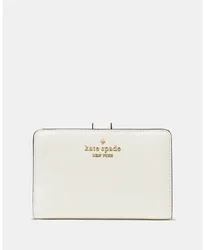 Womens Medium Bifold Wallet - White Leather - One Size