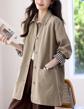 Blouses Jackets Trench Coats Women's Spring/Fall Middle-aged & Elderly Mid-Length New Comfortable Minimalist Casual Niche Unique - Aliexpress - FashionsVida
