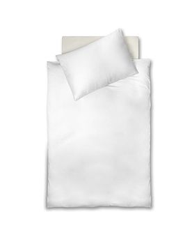 Satin Bettwäsche ROYAL UNI 2x 70x90cm/200x200cm Weiss weiss baby