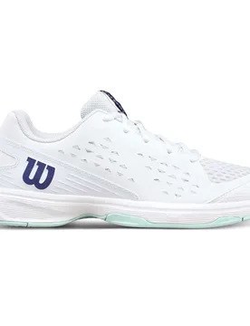 Rush Pro Junior All Court Shoes White / Bay / Skipper Blue UK 1.5 - Wilson - FashionsVida
