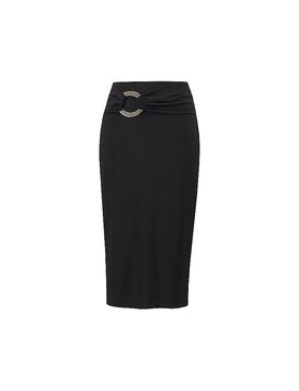 Midi falda negro 38