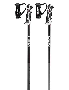 Bâtons Bold Lite S Dark Anthracite / Black / Bright Red 120 cm Homme - Leki Alpino - FashionsVida