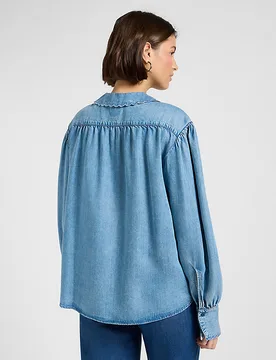 Regular Statement Collar Shirt Indigo Rum Größe XS female - Lee - FashionsVida