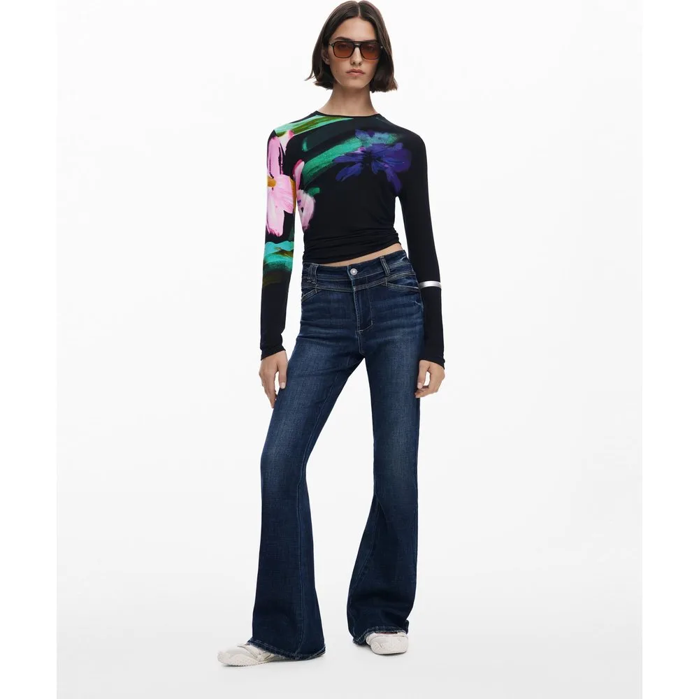 Vaquero de mujer acampadado lavado - Desigual - FashionsVida