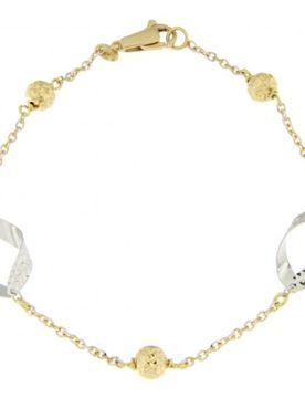 Bracciale Donna Oro Giallo Bianco GL100253