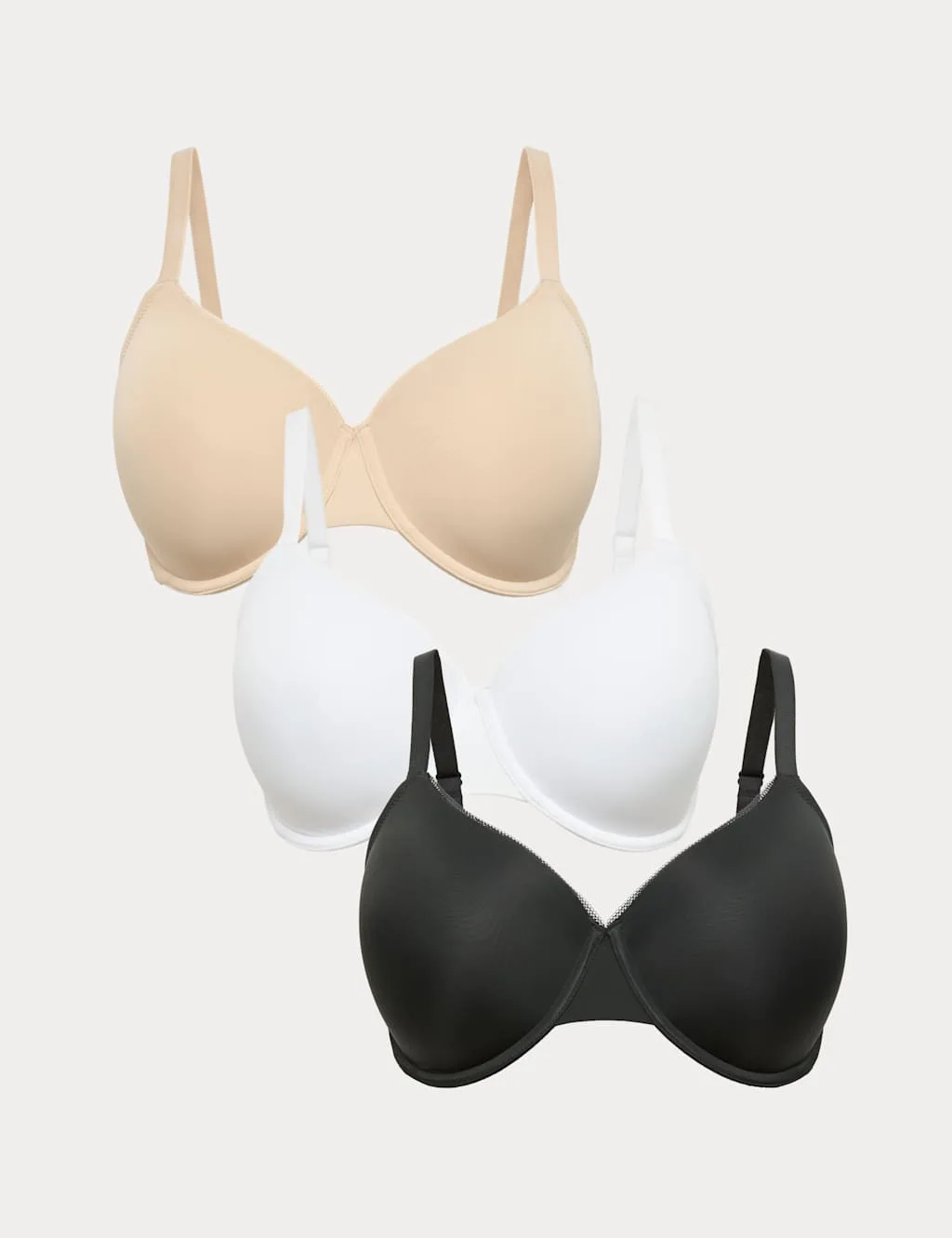 Pack Wired Full Cup Bras (F-H) Black Mix female - M&S - FashionsVida