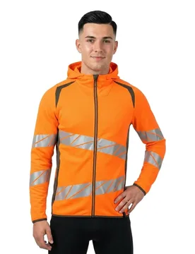 Sweat-shirt à Zip Accelerate Safe 19284 Hi-Vis Orange / Moss Green 5XL - MASCOT - FashionsVida