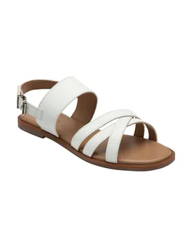 Women's 'Torro' Leather Slingback Sandals in White Size: 7 - White - Size: 7 - Lotus - FashionsVida