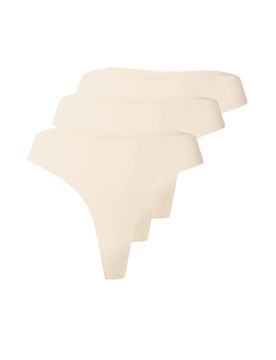 PIECES Tanga 'Namee' crema