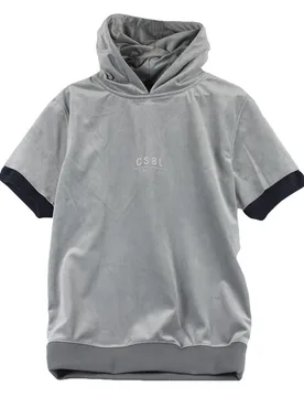 Felpa Cappuccio Manica Corta Uomo New Age Short Sleeve Hoody Grigio - Cayler & Sons - FashionsVida