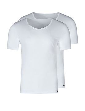 Camiseta, paquete de 2, blanco blanco XXL