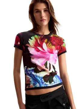 Desigual Damen T-Shirt Blau 508863