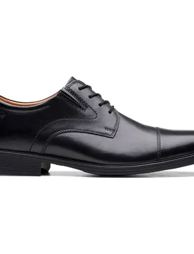Chaussures Whiddon Cap Black Leather EU 40 - Clarks Shoes - FashionsVida