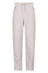 Explorer Womens Zip-Off Trousers - Short Length - Beige - Beige - Size: 8
