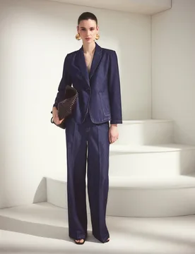 Vaquero ancho de mujer en color liso - Woman El Corte Inglés - FashionsVida