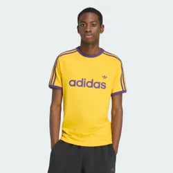 T-shirt Slim Ringer 3-Stripes M Crew Yellow