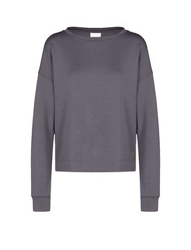 Loungewear Sweathsirt SMOOTH serious grey grau M damen