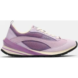Zapatillas chunky de mujer en malla y gamuza con cierre de cordones