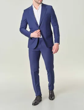 Abito blu royal in tela di lana stretch - Paul Baker - FashionsVida