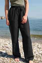 Linen Women's Trousers - - Size: 12