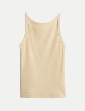 Trägertop Izli aus Rippenjersey Beige 36