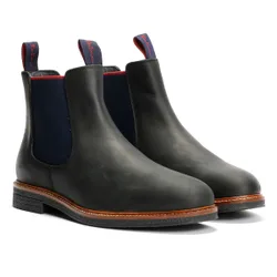Walker Chelsea Leather Mens Black Boots - Size Uk 8