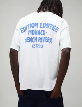 Men's Oversized Boxy Limited Edition Print T-Shirt White Size X-Small White XS - boohooMAN - FashionsVida