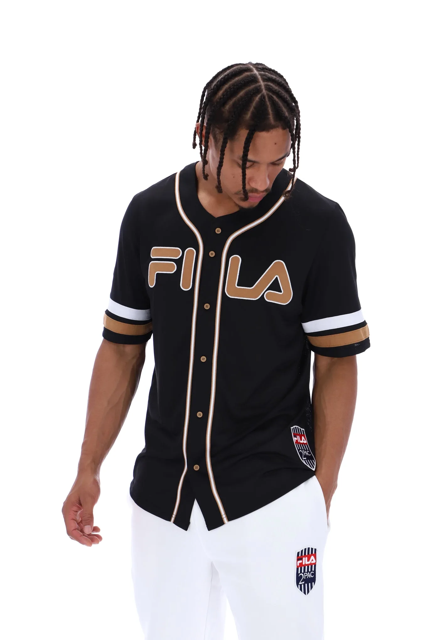 Tupac Baseball Jersey Shirt - XS - FILA - FashionsVida