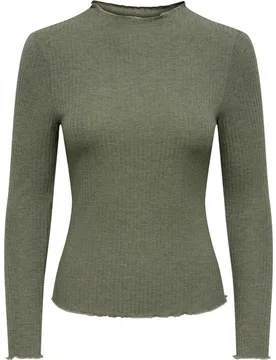 Top de mujer de manga larga con cuello alto - Only - FashionsVida
