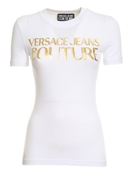 T-shirt con logo laminato